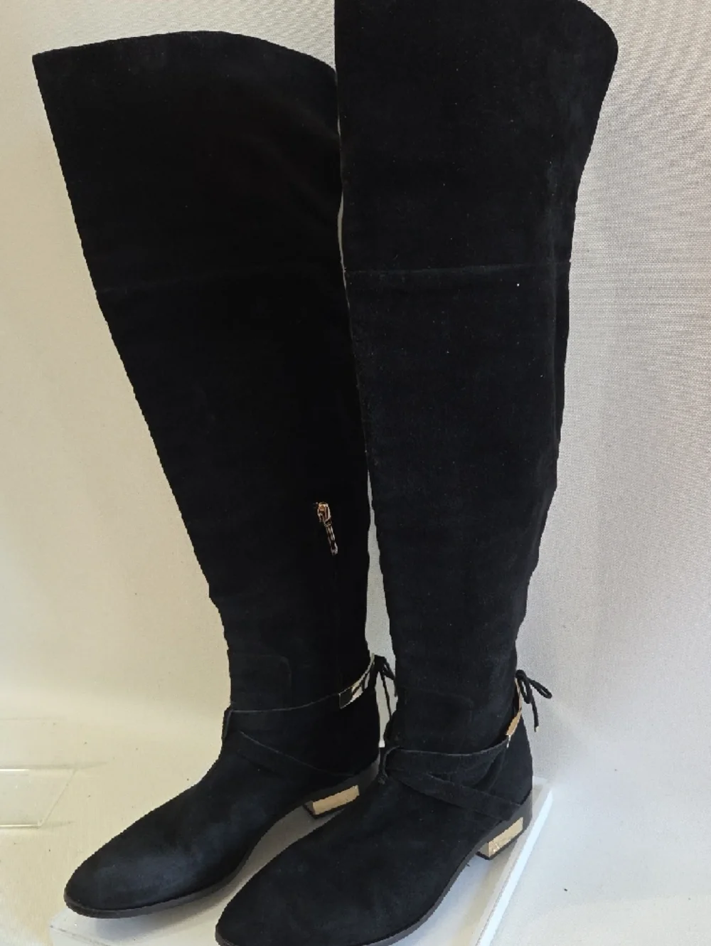 Black Chrisrian Dior Suede Boots Size 39